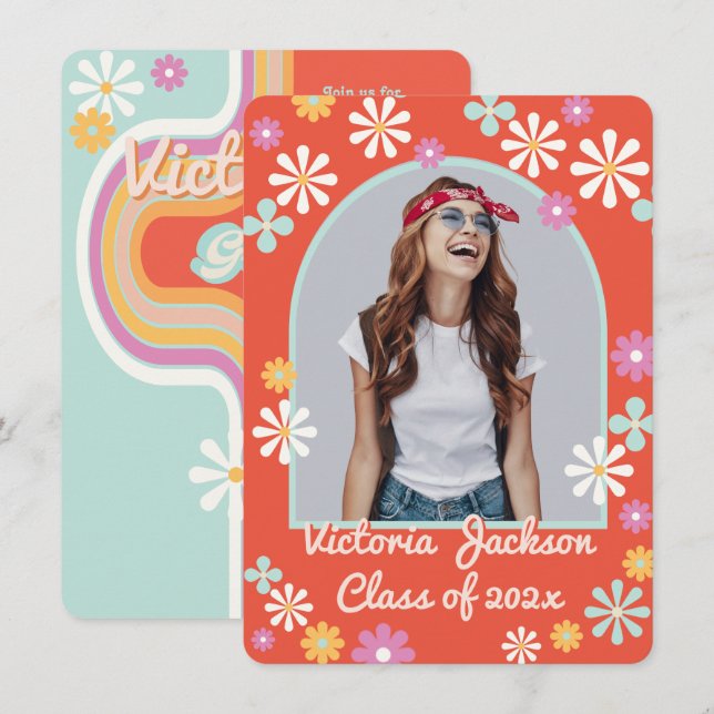 Inbjudan till foto-Studenten för lågeffektsfotofot (Fram/baksida)