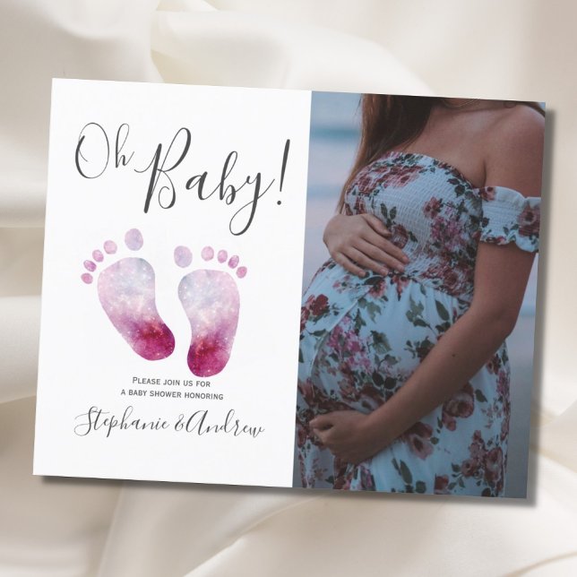 Inbjudan till foto till Rosa Feet Girl Baby Shower (Skapare uppladdad)