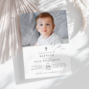 inbjudan till fotobaptism i svart text