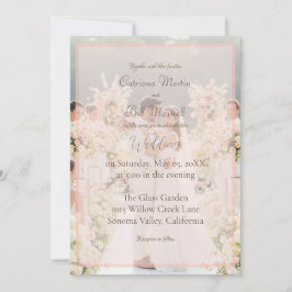 Inbjudan till fotobröllop för elegant Anpassningsb