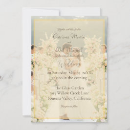 Inbjudan till fotobröllop för elegant Anpassningsb