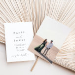 Inbjudan till fotobröllop för Neutralt av elegant<br><div class="desc">Denna enkla inbjudan och elegant är perfekt för ett modernt bröllop. Utformningen har ett handskrivet teckensnitt och modern minimalistisk design. Designad att samordna med för inbjudan till "Natural Glam"-bröllop. Om du vill ändra namn, plats och datum för bröllop och annan information klickar du på "Anpassa". Om du vill flytta texten...</div>