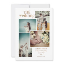 Inbjudan till fotobröllop för vintage Chic