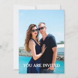 Inbjudan till fotobröllop med modern anpassningsba