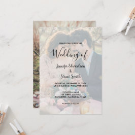 Inbjudan till fotobröllop med Rustic elegant