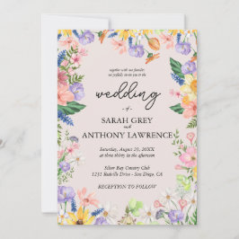 Inbjudan till fotobröllop med Wildblomma Vår