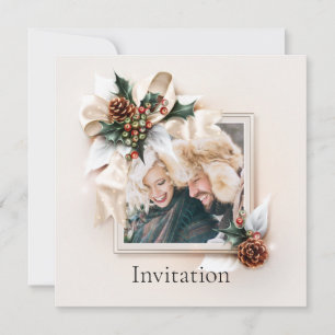 Inbjudan till fotobröllop på elegant Winter-fotobr