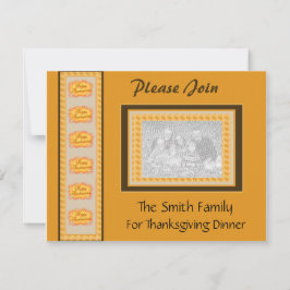 Inbjudan till fotofoto på thanksgiving Middag