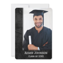 Inbjudan till fotofoto Ram i studenten-läder
