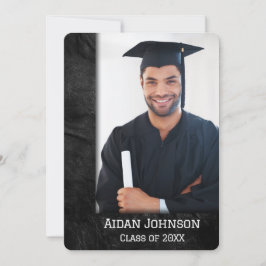 Inbjudan till fotofoto Ram i studenten-läder