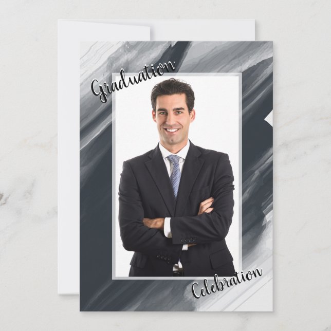 Inbjudan till fotografering på examensfirande (Framsida)