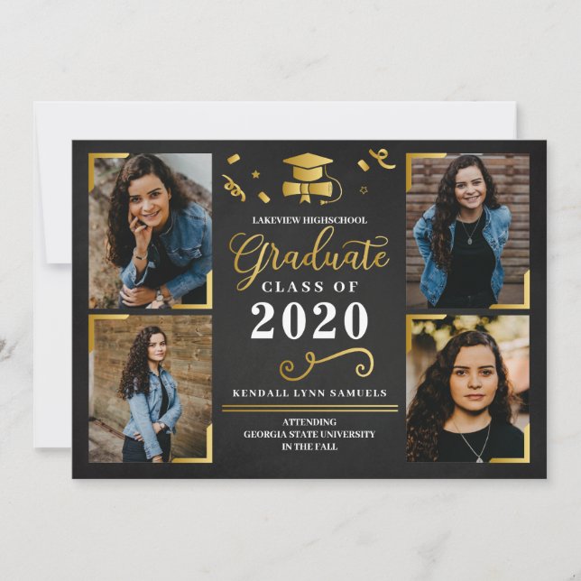 Inbjudan till fotokort för Studenten-meddelande (Framsida)