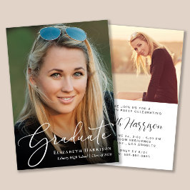 Inbjudan till fotoStudentfest i elegant Script