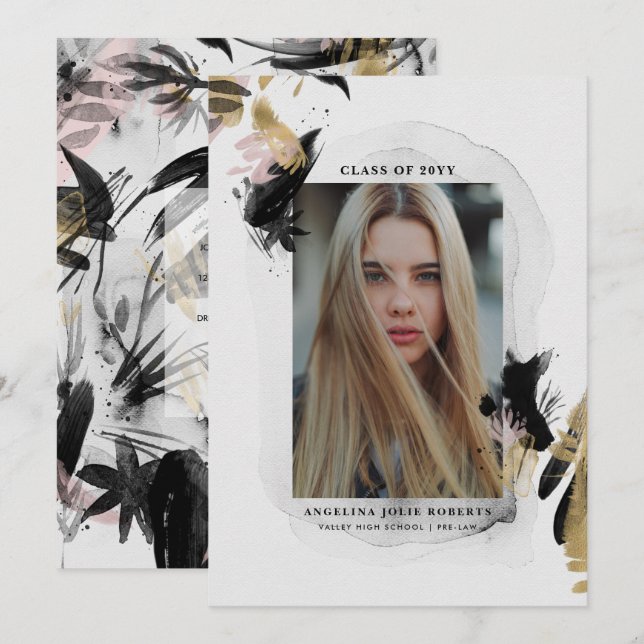 Inbjudan till fotot Studenten 1 (Fram/baksida)