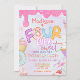 Inbjudan till Fourever Sweet Girl 4e födelsedagen