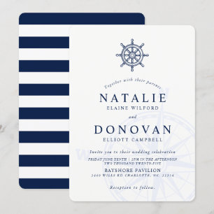 Inbjudan till frakt Wheel Nautical Wedding