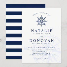 Inbjudan till frakt Wheel Nautical Wedding