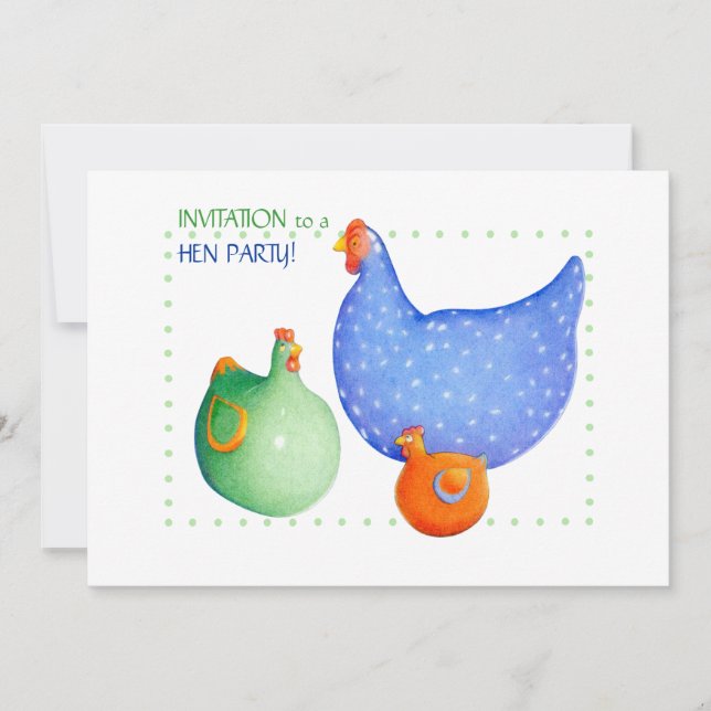 Inbjudan till Fransk Hens Hen Party (Framsida)