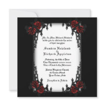 Inbjudan till fransk kvartal - Goth Theme Wedding