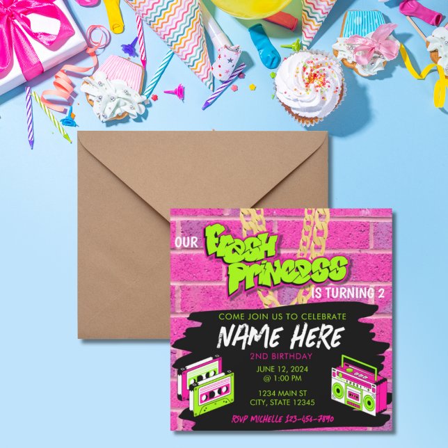 Inbjudan till Fresh Princess Birthday (Skapare uppladdad)