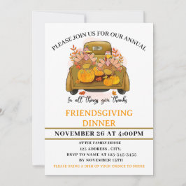 Inbjudan till Friendsgiving middagsfest