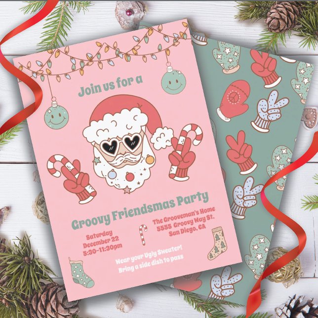 Inbjudan till Friendsmas-julfesten Hippie Santa Pa (Skapare uppladdad)