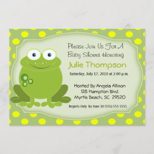 Inbjudan till Frog Baby Shower