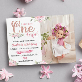 Inbjudan till fru Onederful Girl 1:a födelsedagen