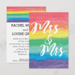 Inbjudan till fru Rainbow Lesbisk Wedding