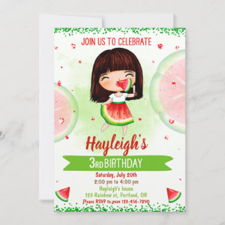 Inbjudan till frukt på vattenmelonfödelsedagen