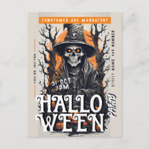 Inbjudan till Fullt Skull-vitling Halloween fest