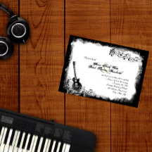 Inbjudan till funky Electric Guitar Music Wedding