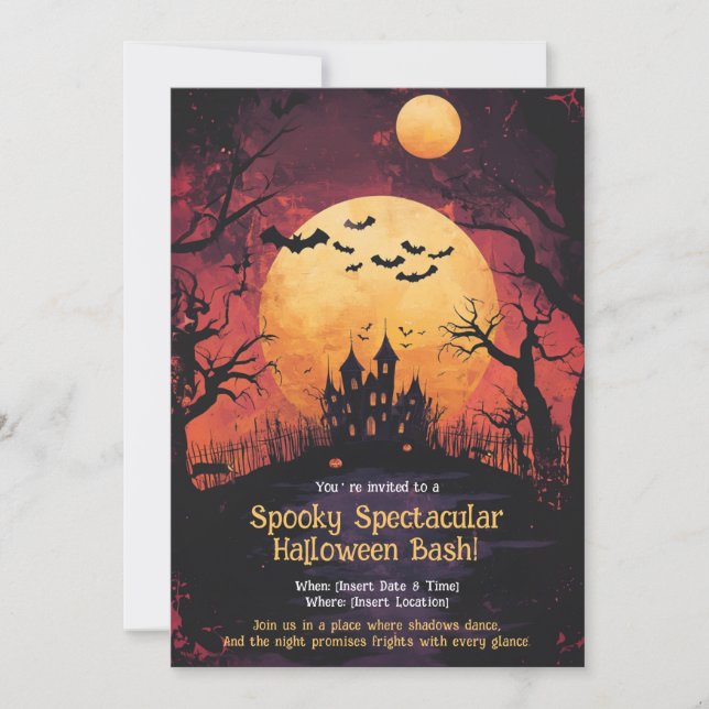inbjudan till FUNNY Halloween-parti (Framsida)