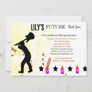 Inbjudan till Future Rock Star Baby Shower