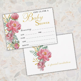 Inbjudan till fyllning av elegantens babyvy