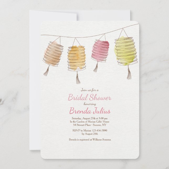 Inbjudan till fyra lanternor (Framsida)