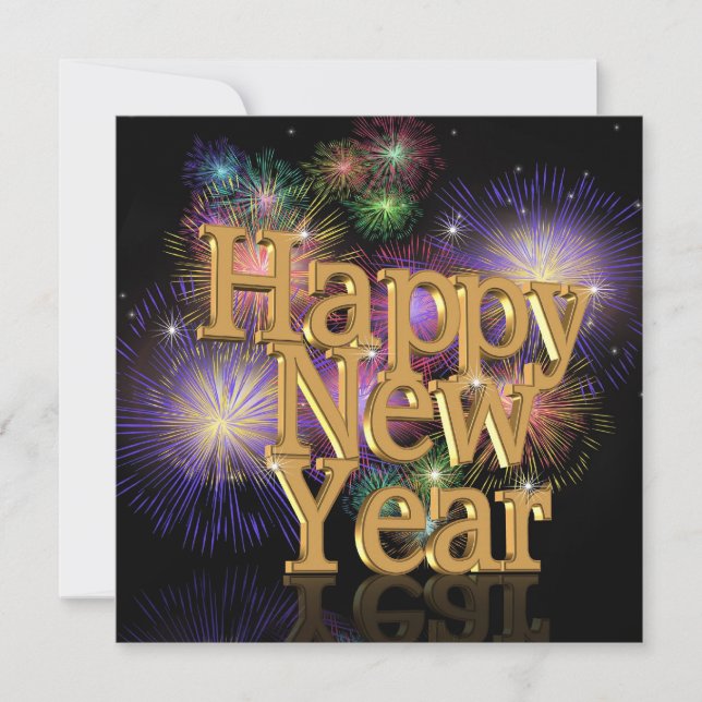 Inbjudan till fyrverkerier i nyårsafton Party (Framsida)