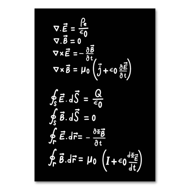 Inbjudan till fysik matte formel studenter lärare  bordsnummer (Framsidan)