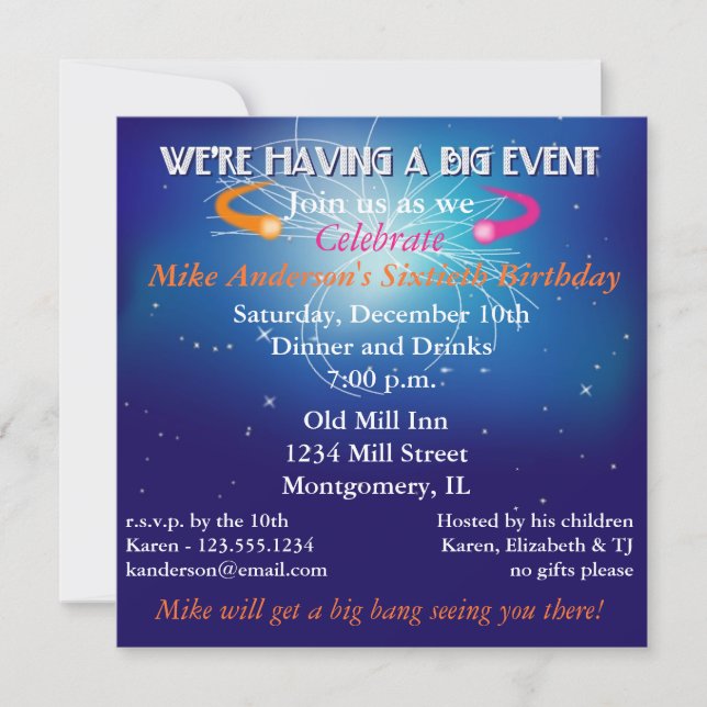 Inbjudan till fysiskt händelseparti (Framsida)