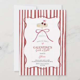 Inbjudan till Galentine’s flicknatt med röda körsb