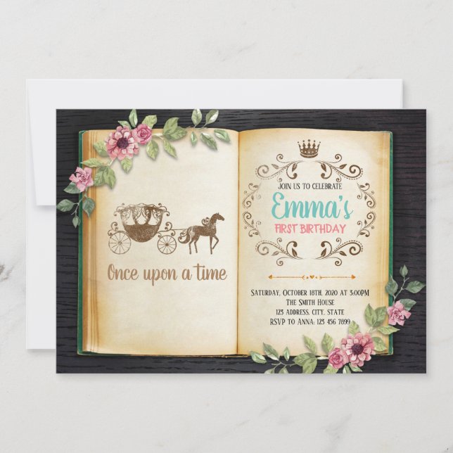 Inbjudan till gammaldags boktema-fest (Framsida)