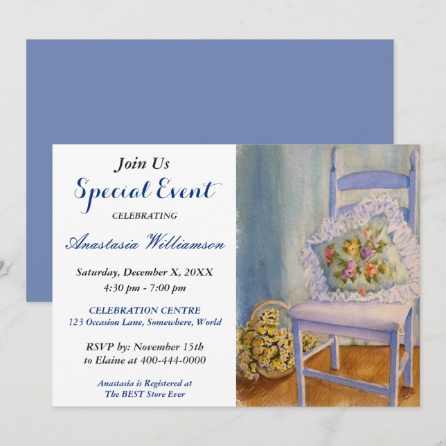 INBJUDAN TILL GAMMALDAGS FESTLIGHET (Fram/baksida)