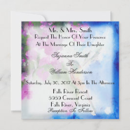 Inbjudan till Garden Hummingbird Elegant bröllop