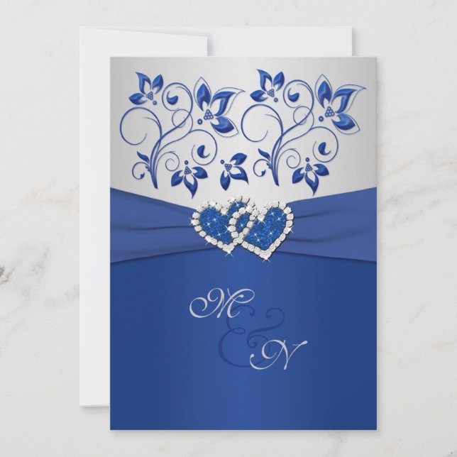 Inbjudan till Gått med Hearts för Royal Blue och S (Framsida)