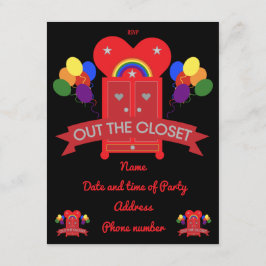 Inbjudan till Gay Party Firande