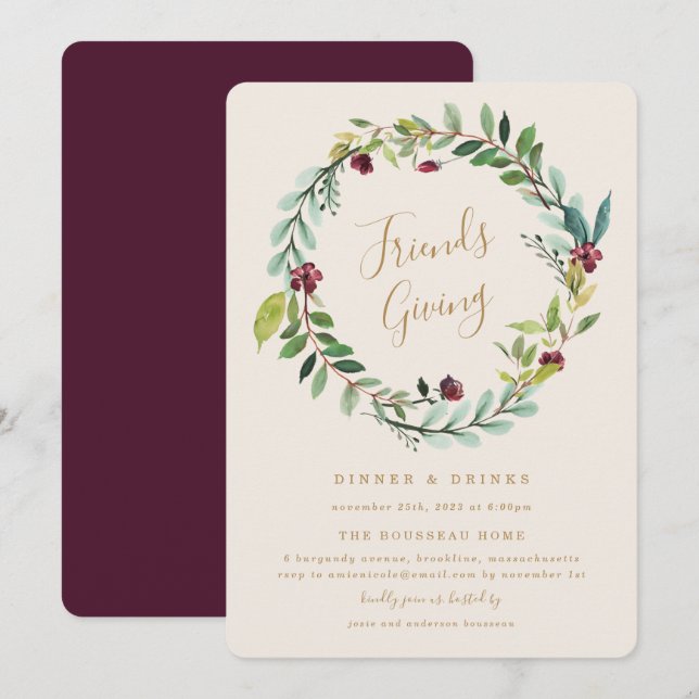 Inbjudan till Ge middagspartiet för andningsvänner (Fram/baksida)