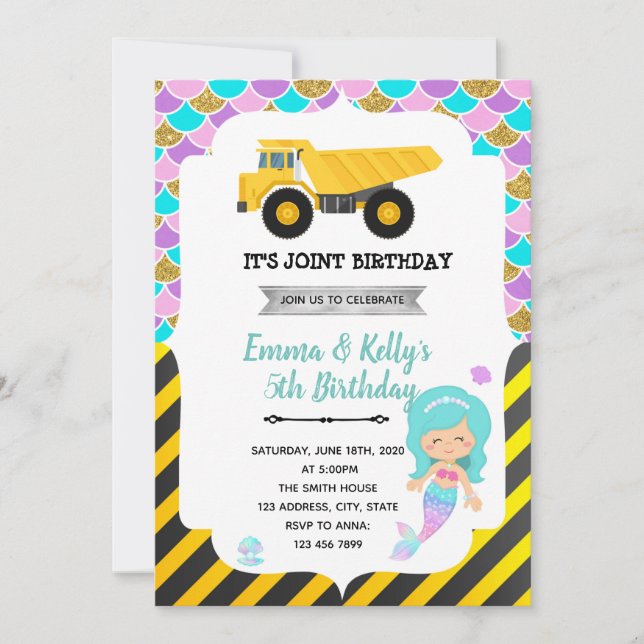 Inbjudan till gemensamma sjöjungfruar för bygge (Framsida)