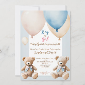 Inbjudan till Genderna nalle Visa Firande