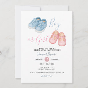 Inbjudan till GENDERNA REVEAL Party (baby)