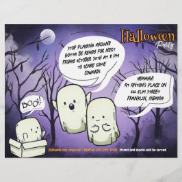 Inbjudan till Ghodyst Halloween fest Reklamblad